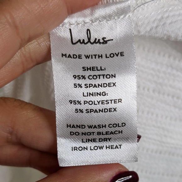 LULUS • By the Lake White Tiered Sleeveless Mini Dress Sz S - Picture 7 of 8